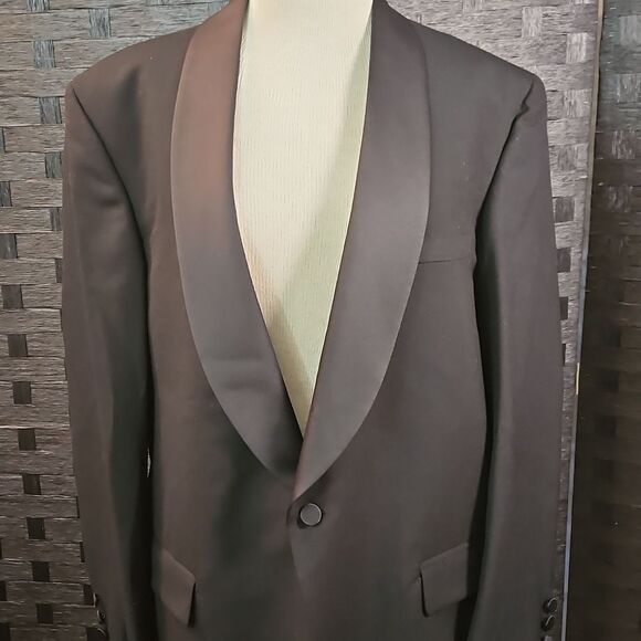 Men's Classic Black Tux Blazer Size 42R - Picture 3 of 13